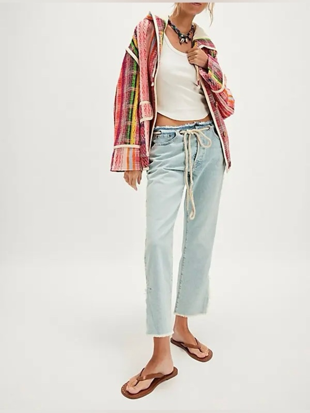 NWT Free People Ezra Striped Coat - multi combo - Small $298 MSRP - Picture 4 of 10